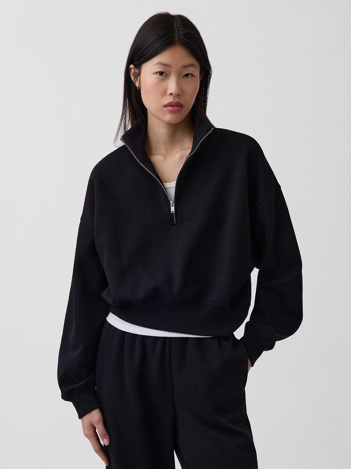 VintageSoft Oversized Half-Zip Wedge Pullover | Gap