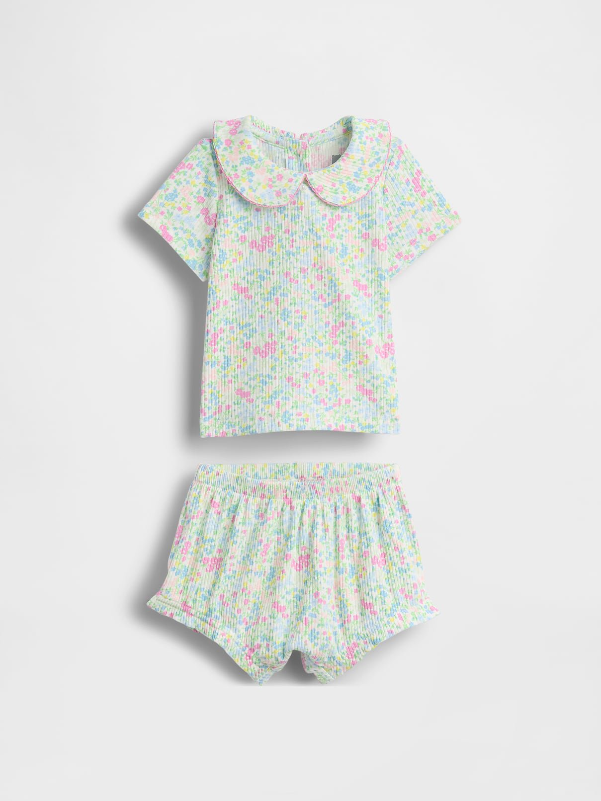 Baby TinyRib Peter Pan Bodysuit Set