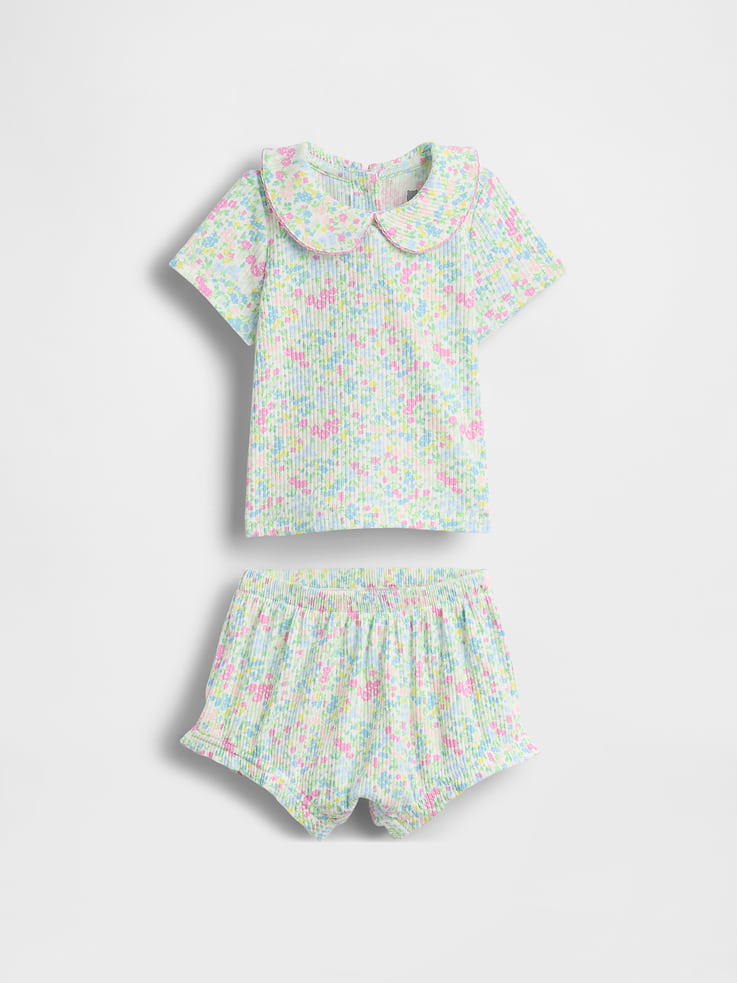 Image number 1 showing, Baby TinyRib Peter Pan Bodysuit Set