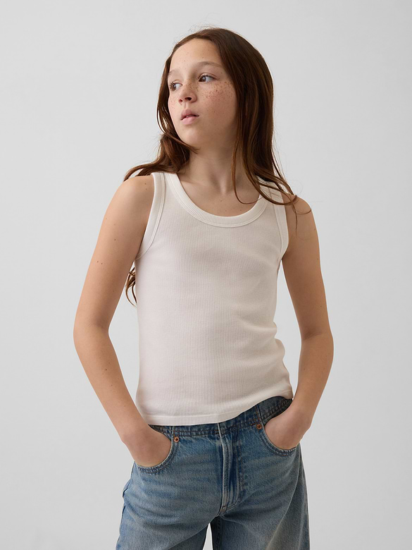 Kid Rib Scoop Tank Top