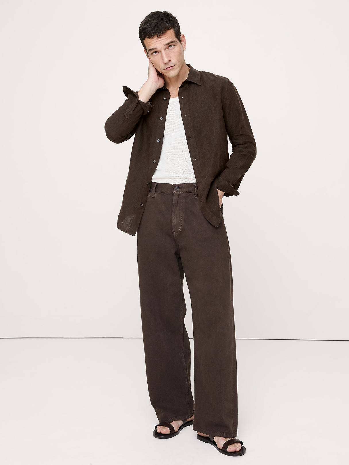 トップス 00s Banana Republic Irish Linen Shirt Slim-Fit Linen Shirt | Banana Republic