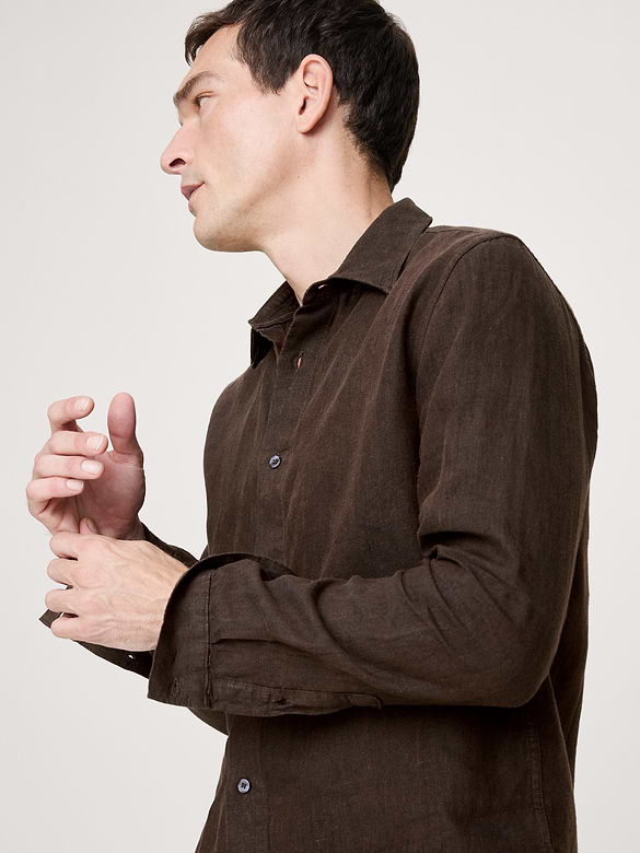 Chemise ajustée en lin