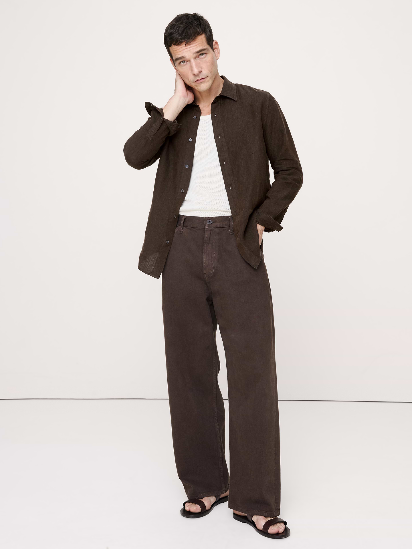 Image number 1 showing, Slim-Fit Linen Shirt