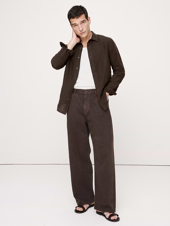 Chemise ajustée en lin