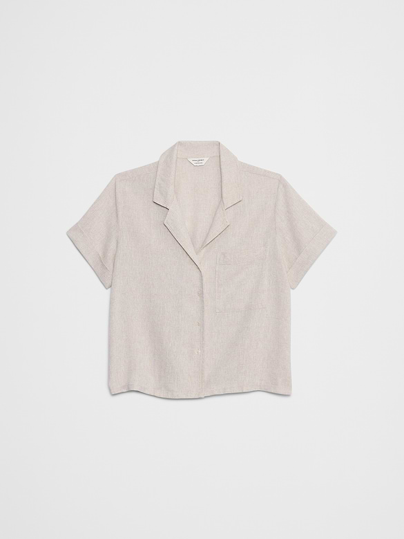 Linen-Blend Shirt