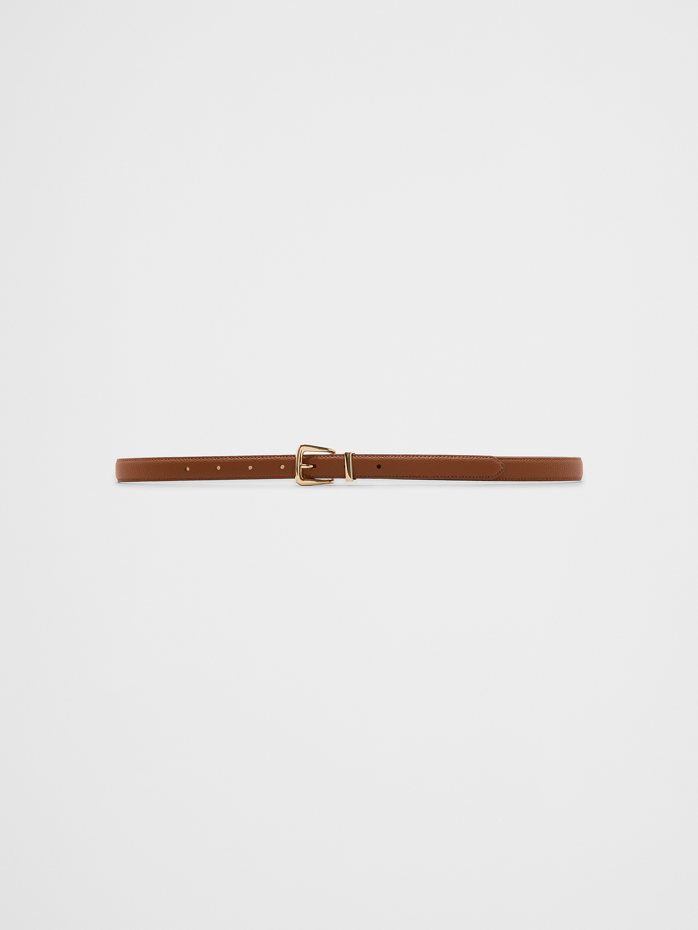 Image number 1 showing, Vegan Leather Pebbled Skinny Belt
