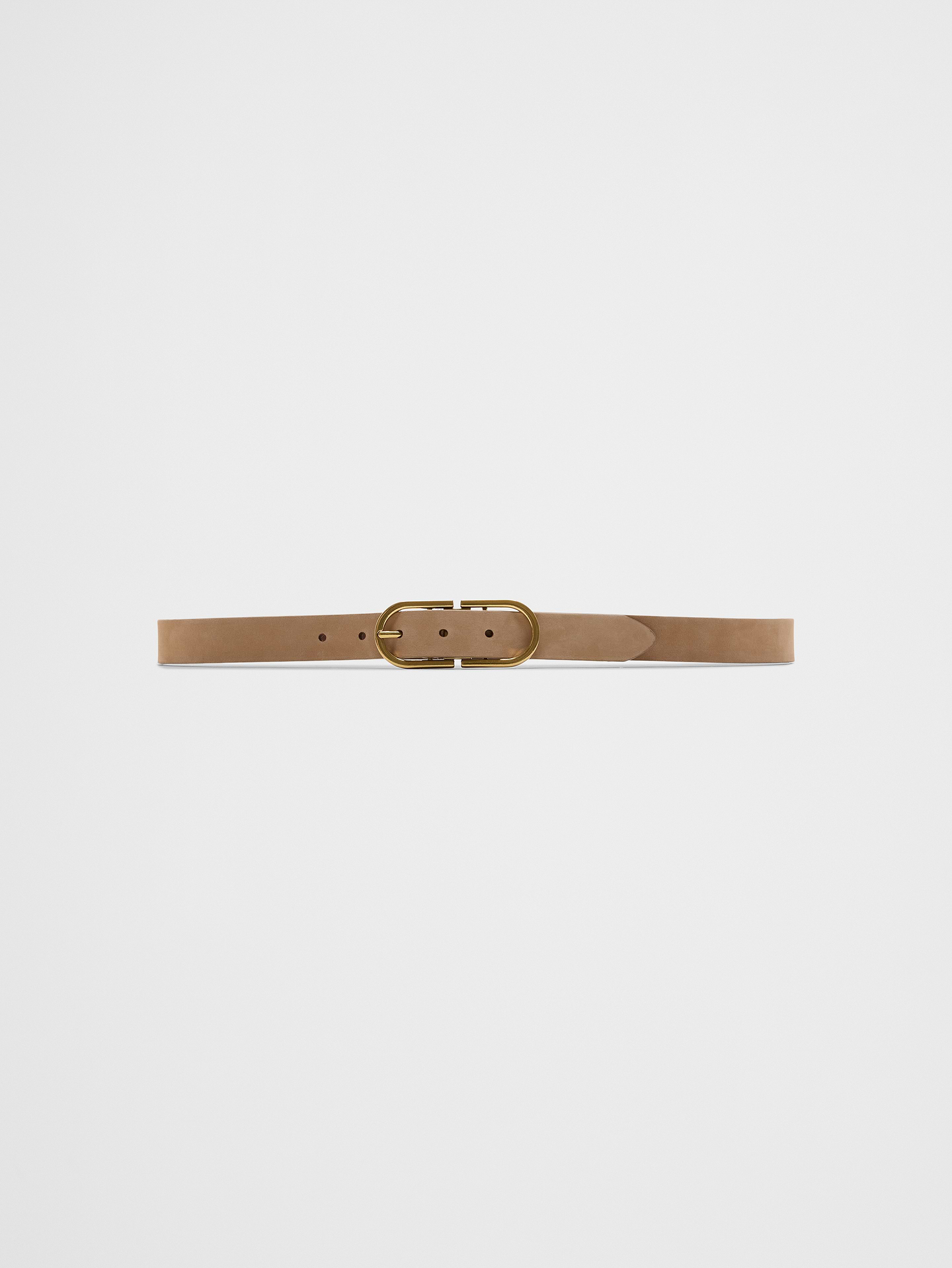 Image number 1 showing, Oval Buckle Leather Belt