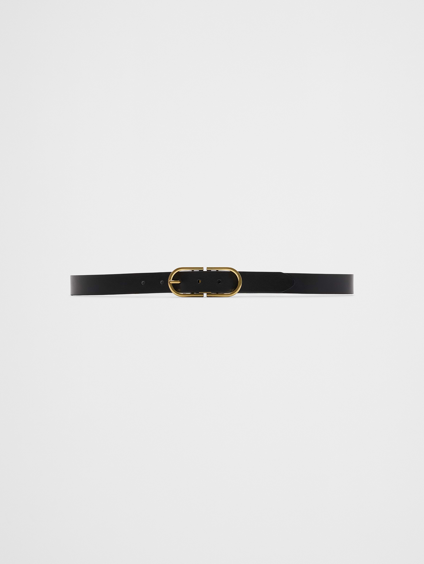 Image number 1 showing, Oval Buckle Leather Belt