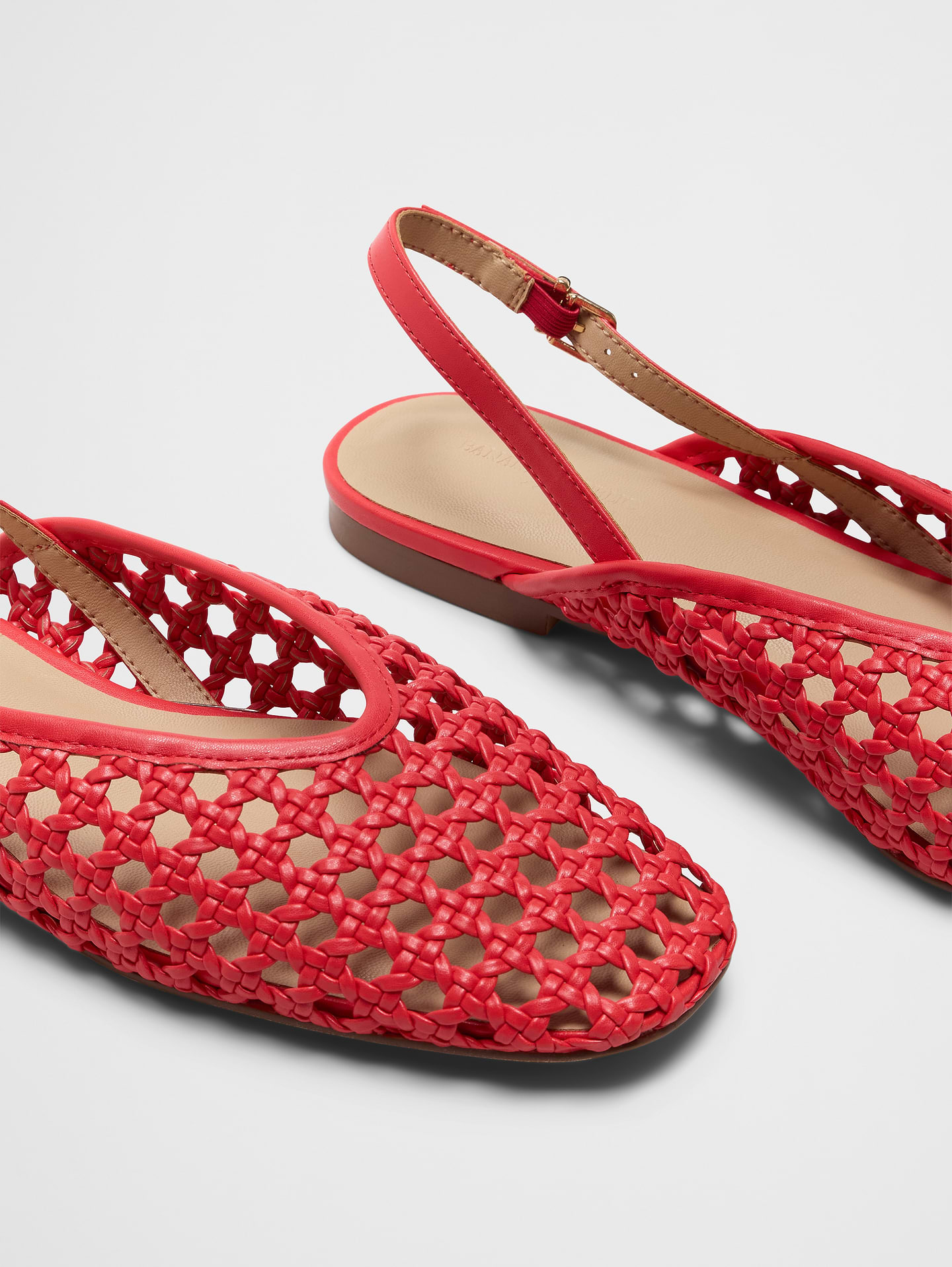 Image 5 of 5, Woven Slingback Flats