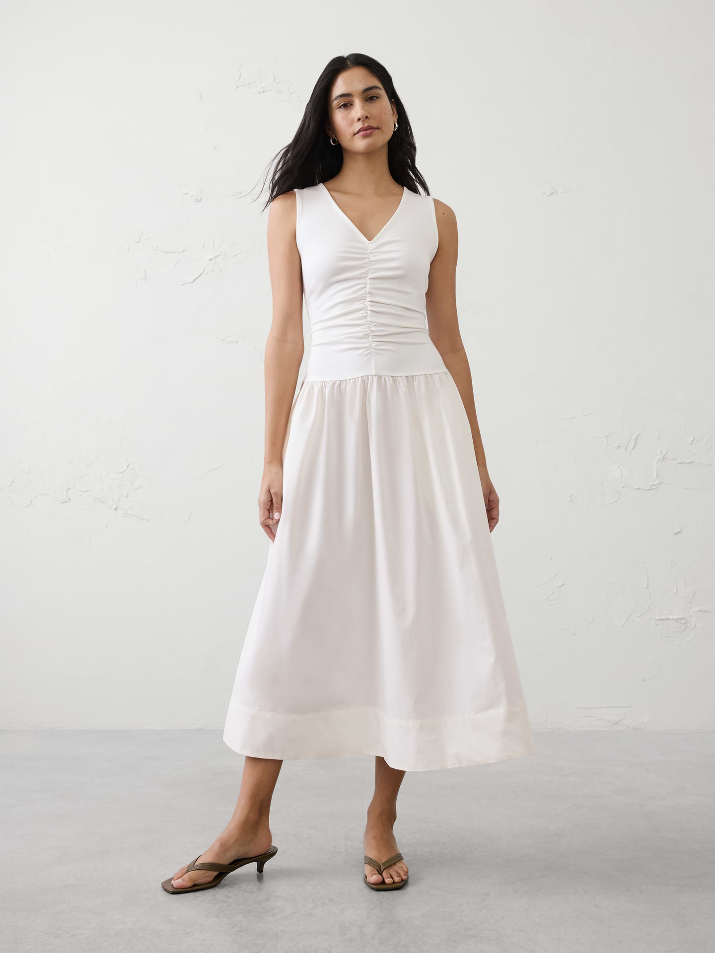 Image number 1 showing, Ruched-Bodice Midi Dress