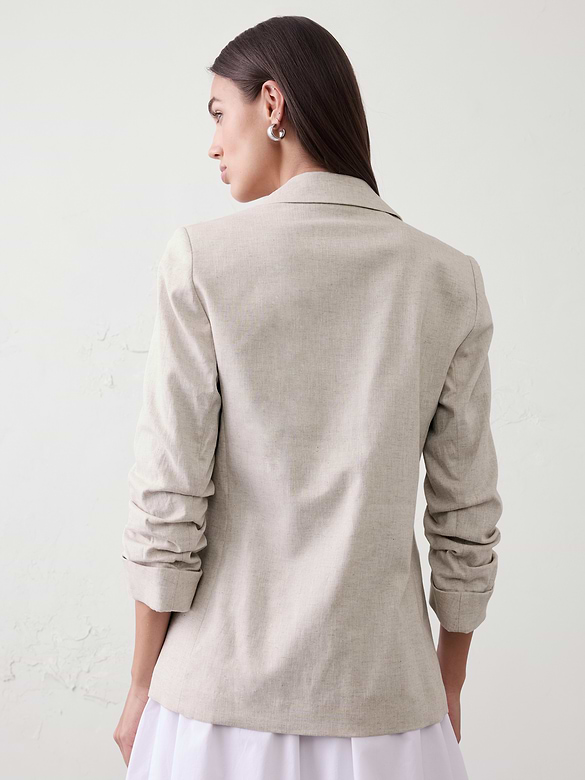 Linen-Blend Hayden Blazer
