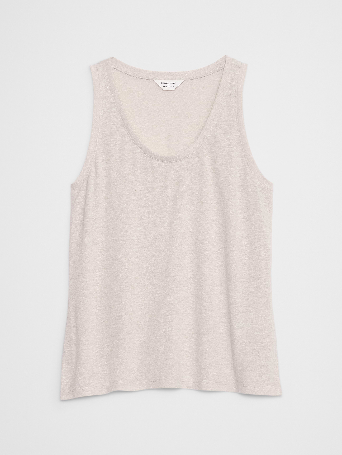 Image number 4 showing, Linen-Blend Scoop-Neck Tank