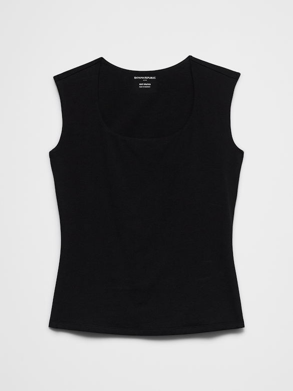 Soft Stretch Scoop-Neck Top