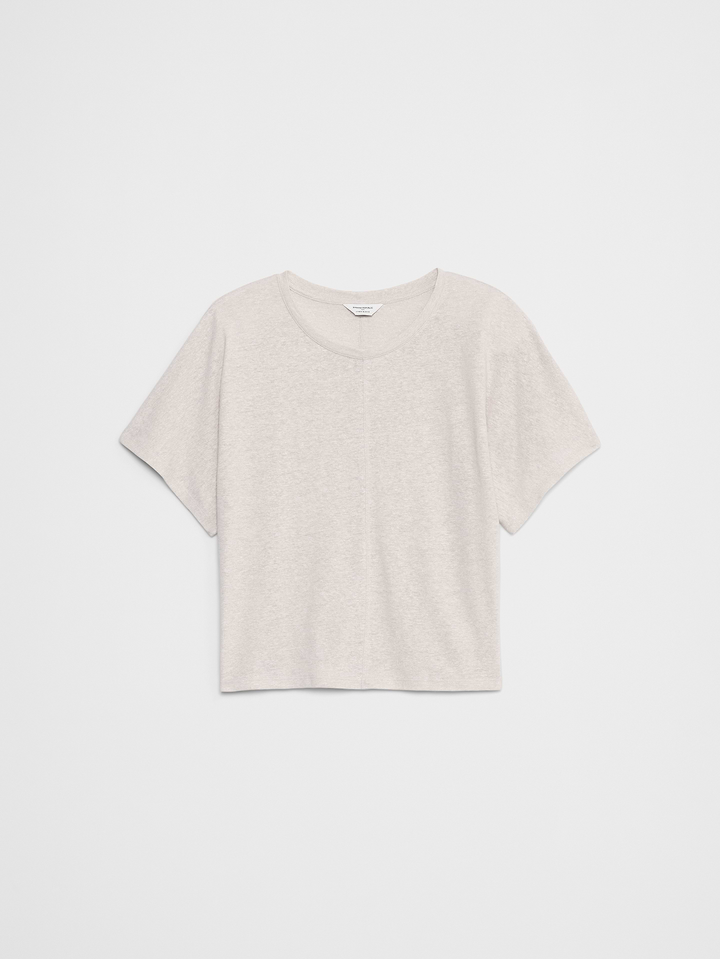 Image number 4 showing, Linen-Blend Dolman-Sleeve T-Shirt