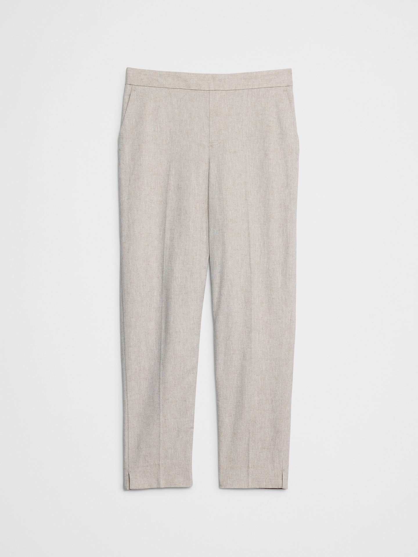 Image number 4 showing, Tapered High-Rise Linen-Blend Pant