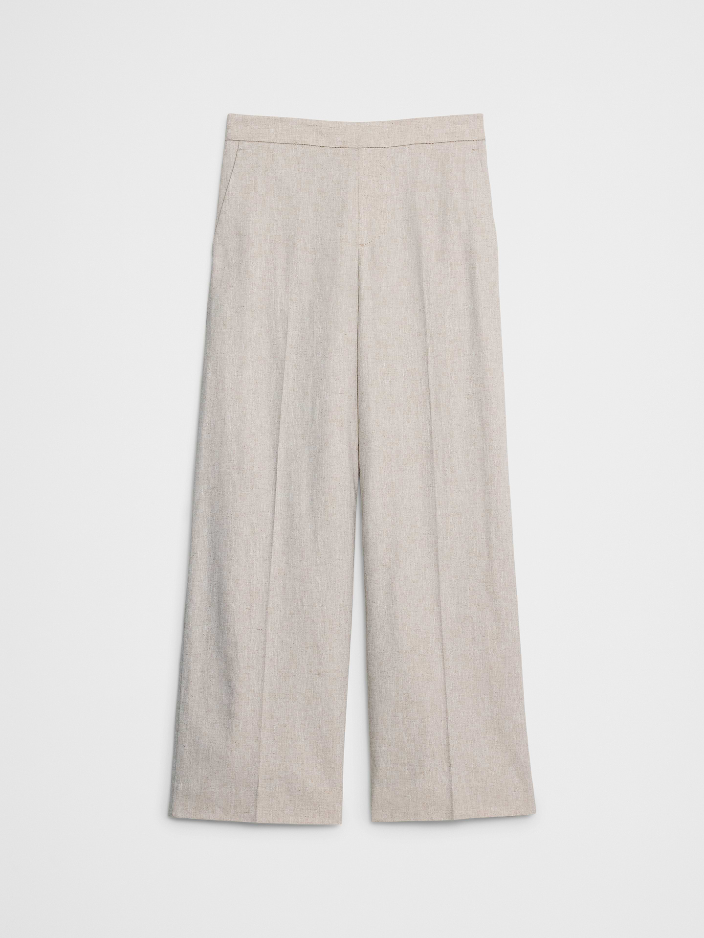 Image number 4 showing, Wide-Leg High-Rise Linen-Blend Pant