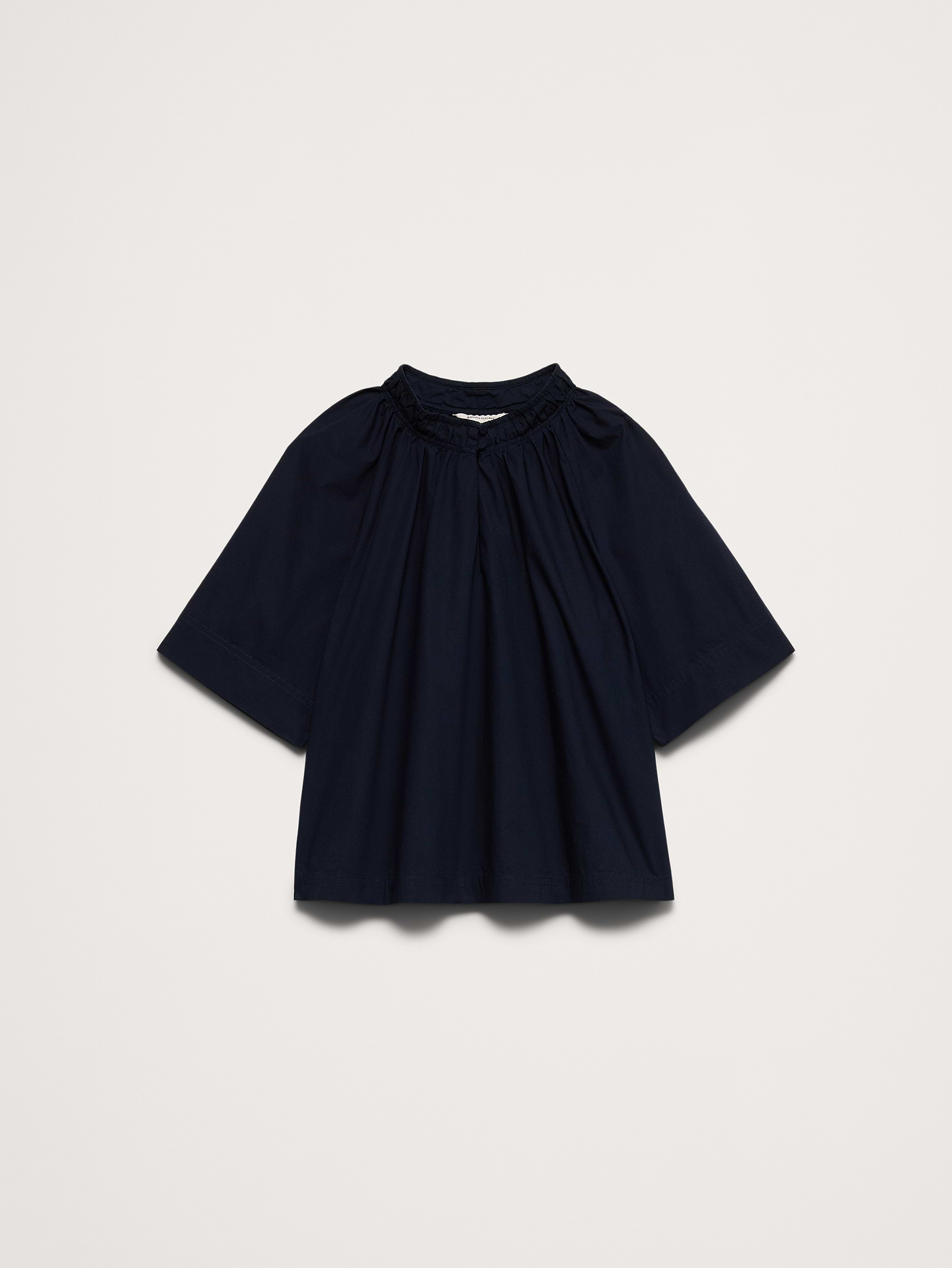 Image number 4 showing, Cotton Poplin Split-Neck Top