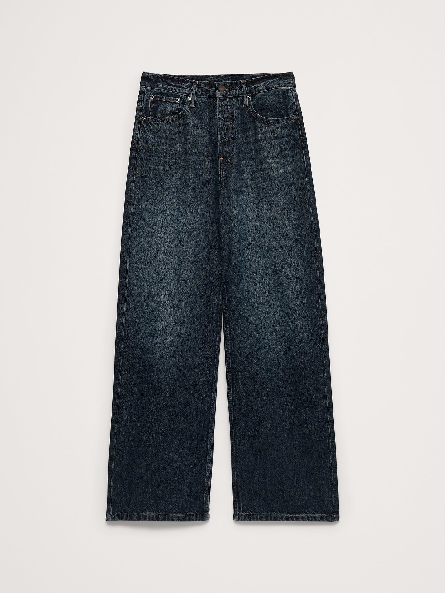 Image number 6 showing, Mid-Rise Baggy-Straight Lightweight Jean
