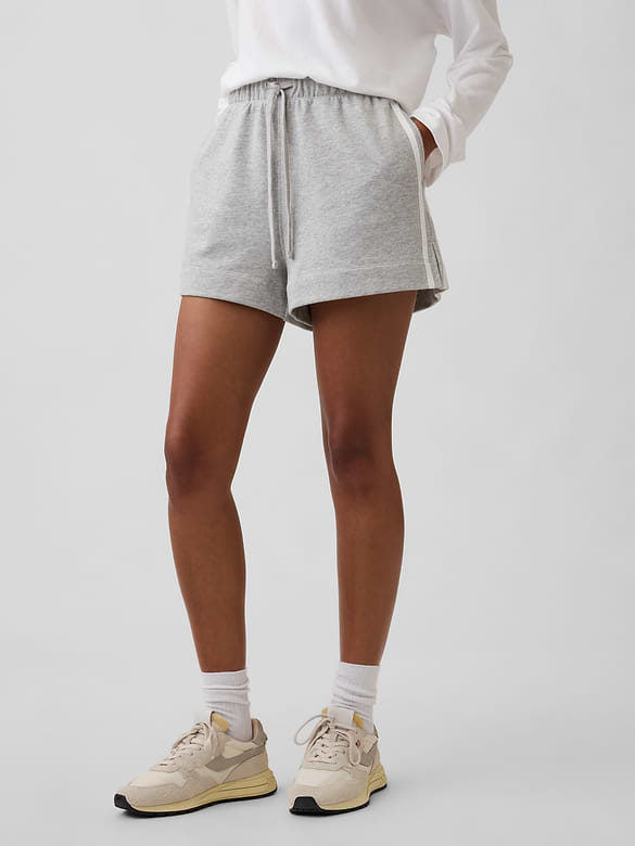 Relaxed Stripe French Terry Shorts