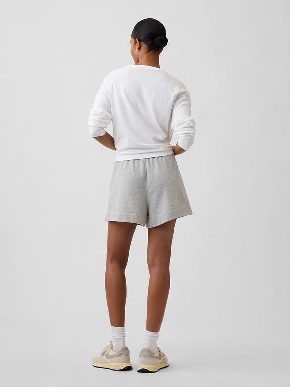 Relaxed Stripe French Terry Shorts