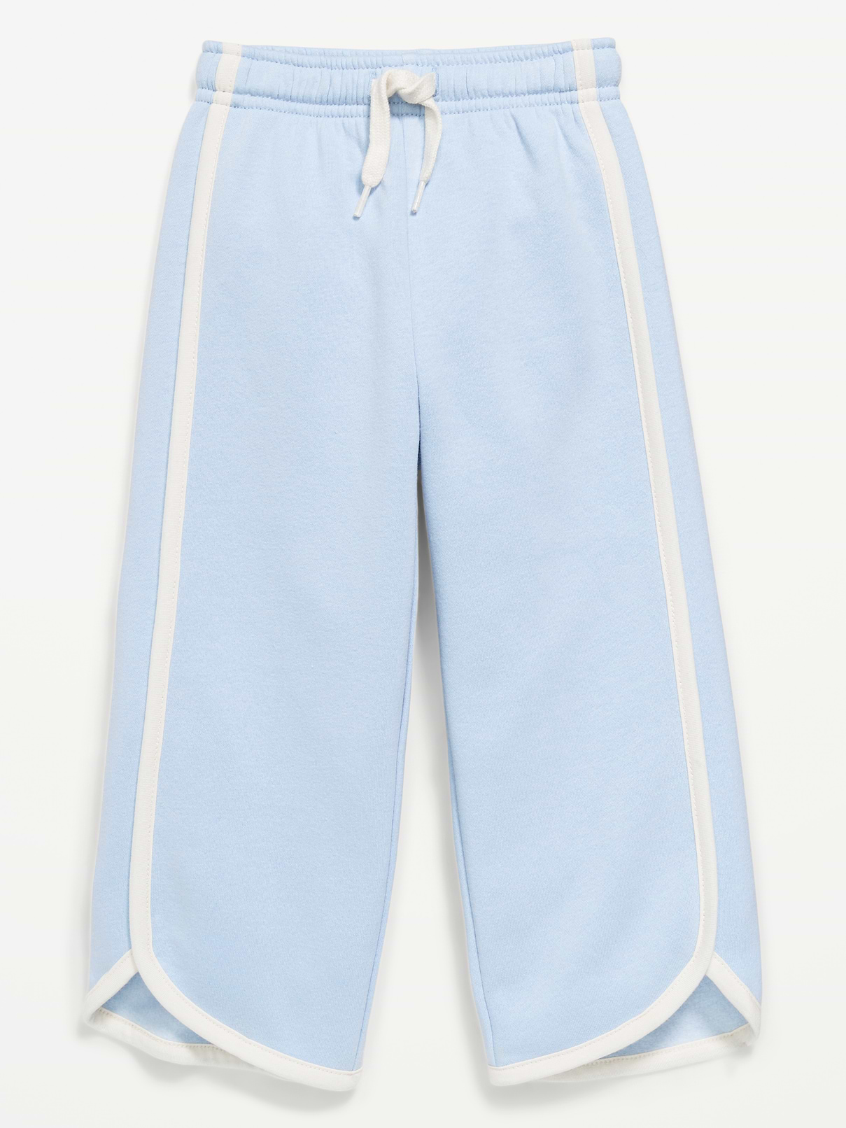 L'image numéro 1 présente Pantalon en coton ouaté à ourlet arrondi fendu, longueur 3/4 pour toute-petite