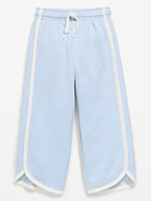 L'image numéro 1 présente Pantalon en coton ouaté à ourlet arrondi fendu, longueur 3/4 pour toute-petite