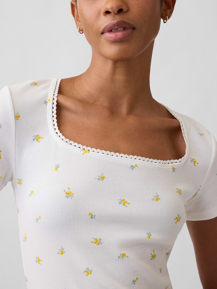 Image number 4 showing, Ribbed Squareneck Top