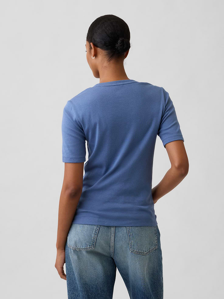 Image number 2 showing, Modern Ribbed Crewneck T-Shirt