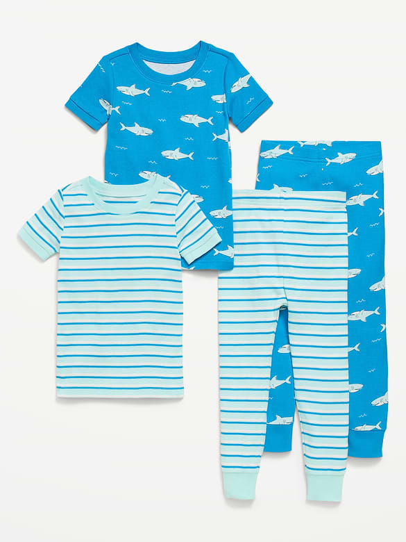 Printed Snug-Fit Pajama 4-Piece for Toddler & Baby