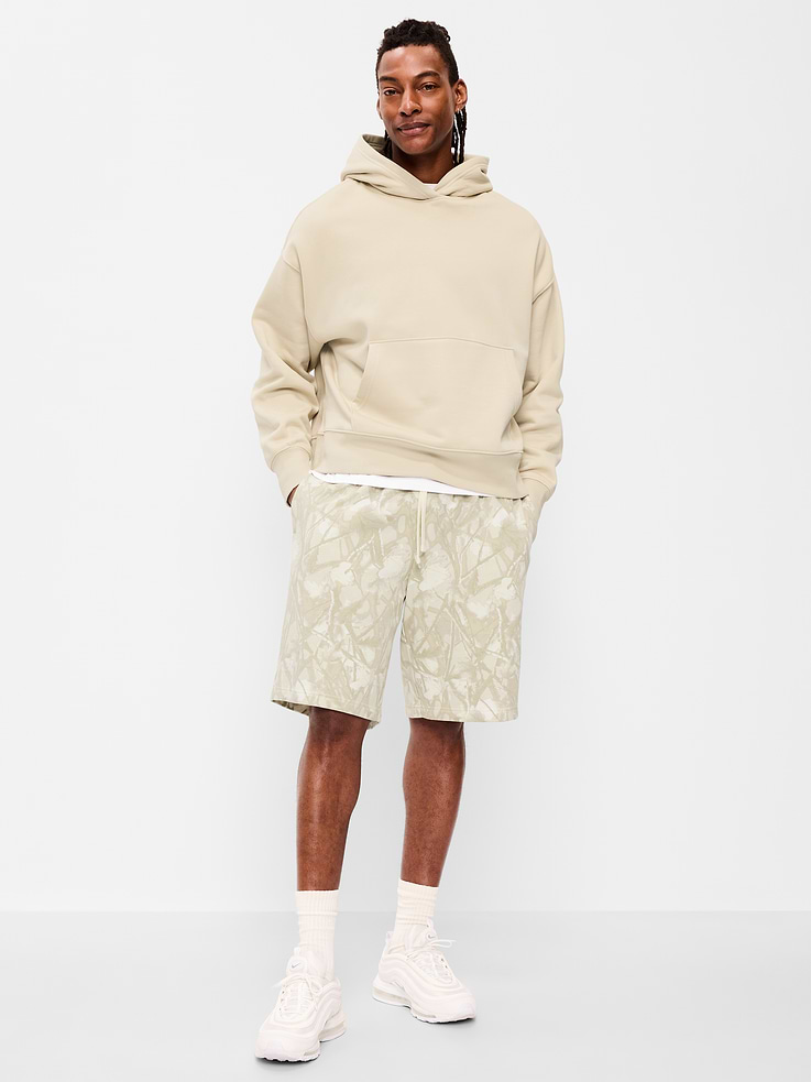 Image number 1 showing, Baggy Fleece Sweat Shorts -- 10-inch inseam
