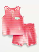 L'image numéro 1 présente Ensemble camisole à encolure henley et short pour bébé