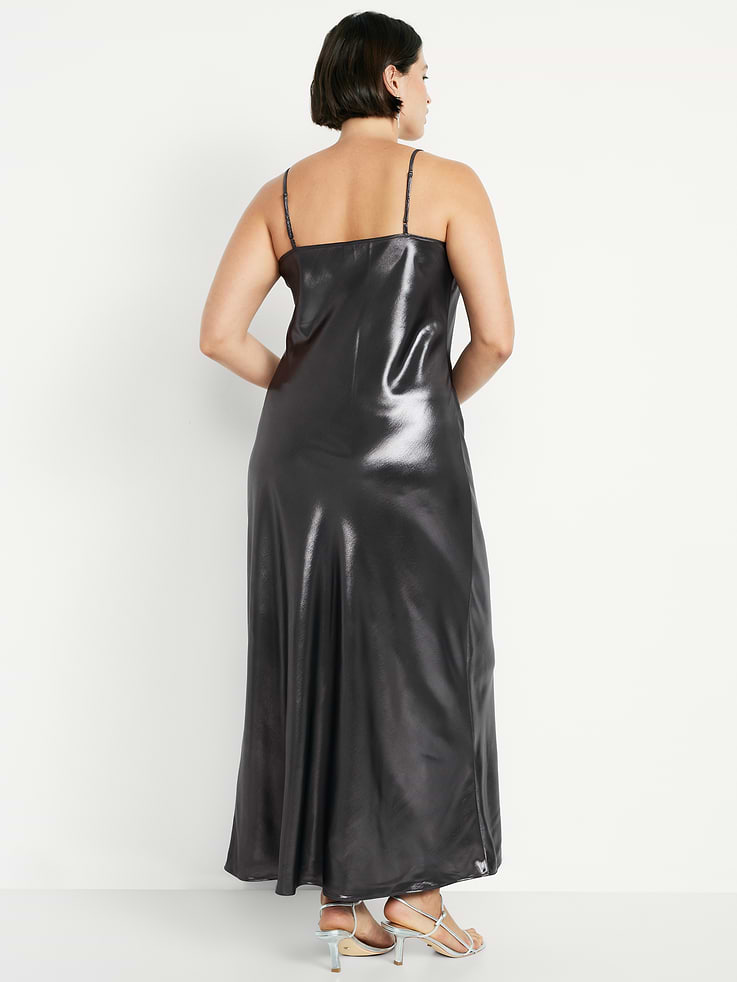 Image 7 of 9, Shine Satin Maxi Dress