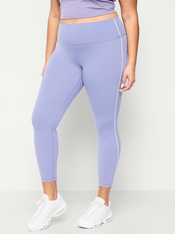 Image number 7 showing, High-Waisted StudioSmooth 7/8 Side-Striped Leggings