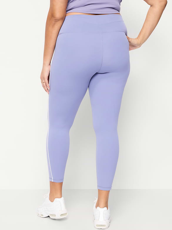 High-Waisted StudioSmooth 7/8 Side-Striped Leggings