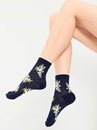 Image number 1 showing, Floral Crew Socks 2-Pack for Women
