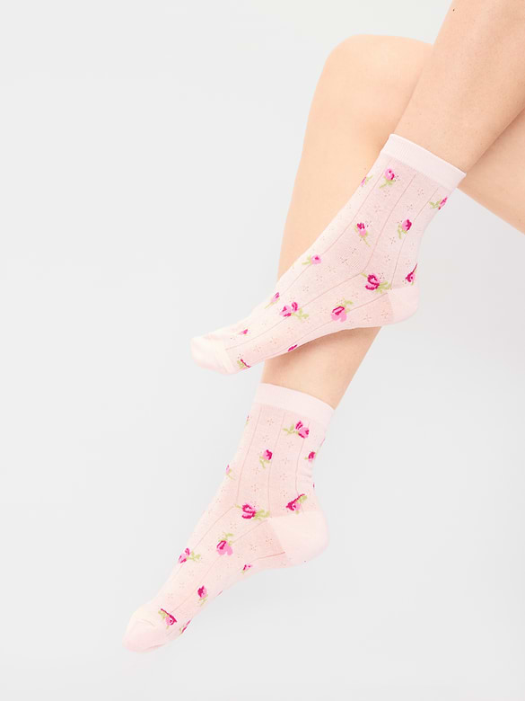 Floral Crew Socks 2-Pack for Women