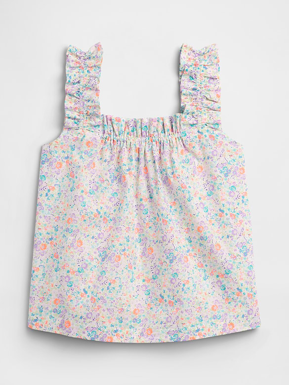 Ruffle Poplin PJ Top