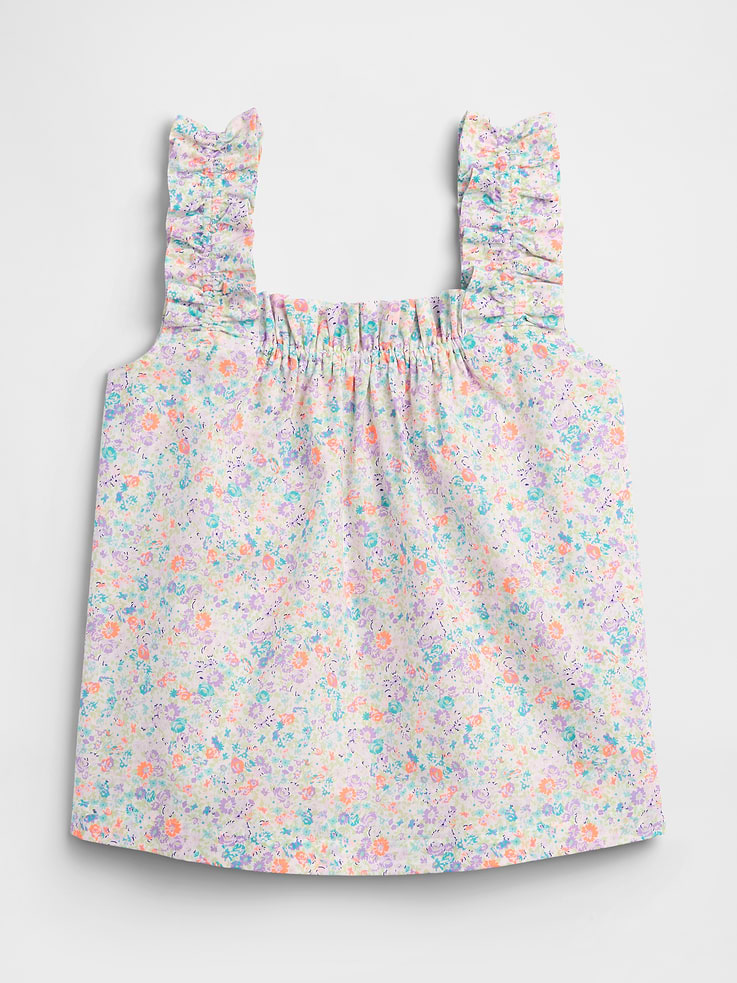 Image number 4 showing, Ruffle Poplin PJ Top