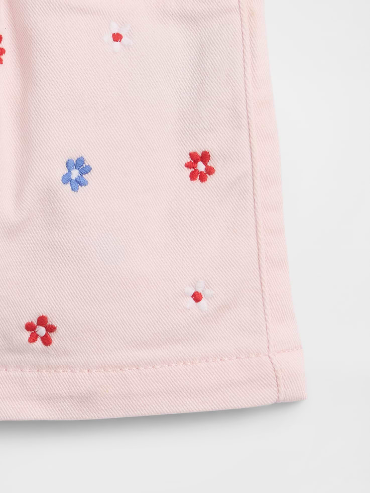 Image number 3 showing, babyGap Pull-On Embroidered Mom Jean Shorts