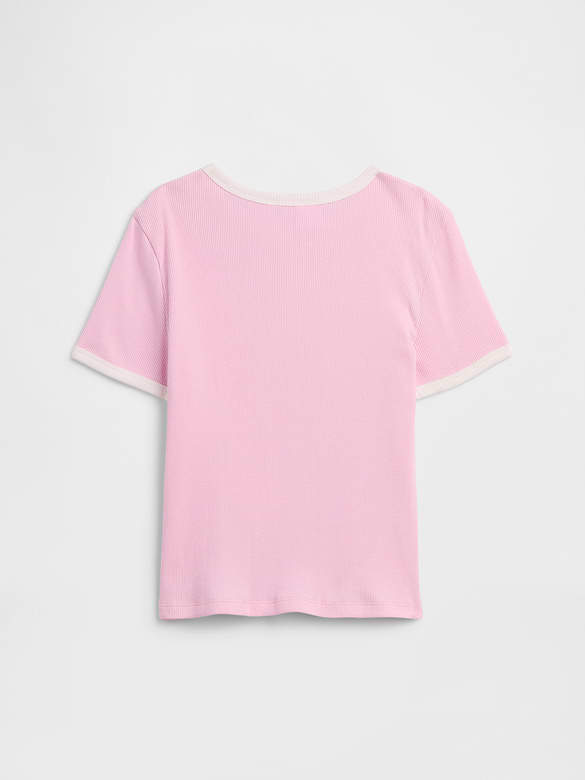 Kids Ribbed Brannan Bear Ringer T-Shirt