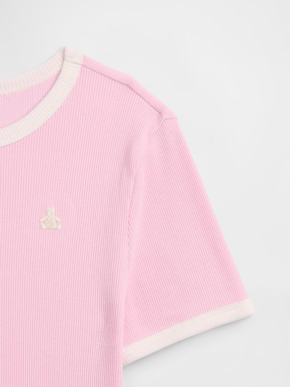 Kids Ribbed Brannan Bear Ringer T-Shirt