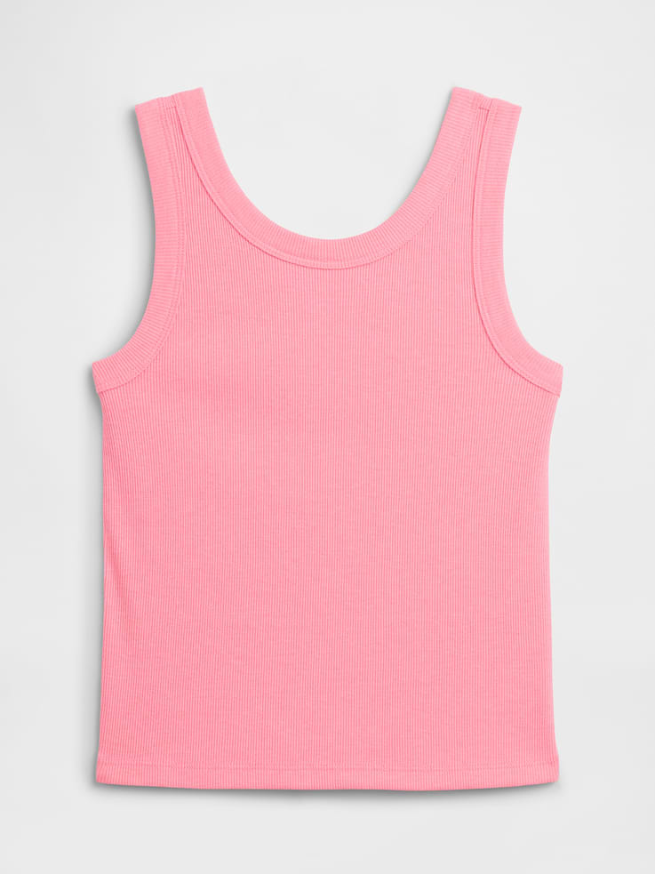 Image 1 of 4, Soft ribbed knit., Tank straps., Scoopneck., Select styles have graphic at front or allover print., This product was made in a factory that invests in gender equity and women’s empowerment through RISE. Learn more at, Product #1174975