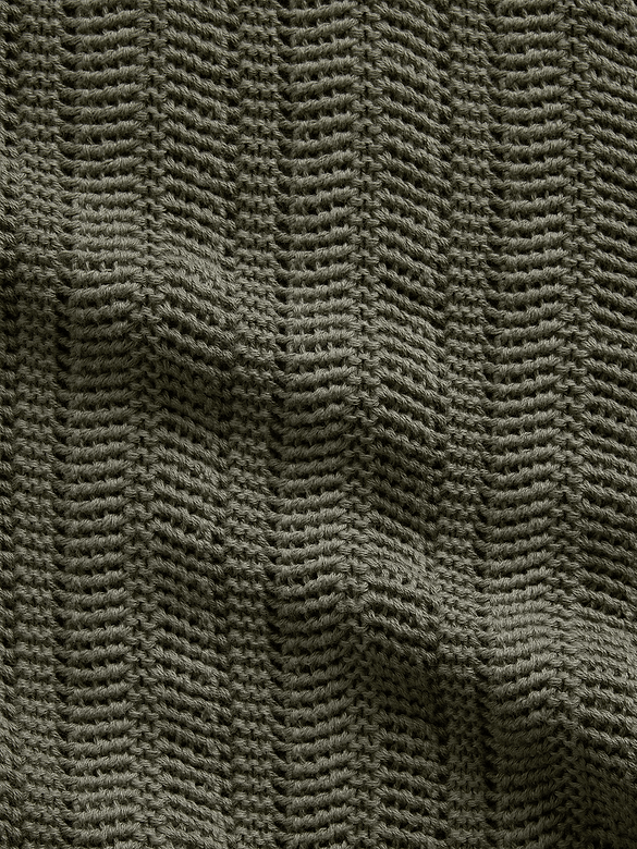Herringbone Crochet Sweater Shirt