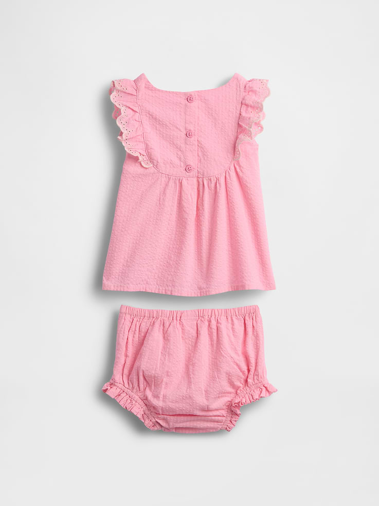 Image number 2 showing, Baby Eyelet Ruffle Outfit Set