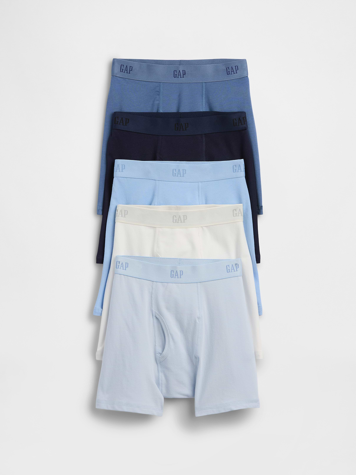 Kids Organic Stretch Cotton Logo Boxer Briefs (5-Pack)