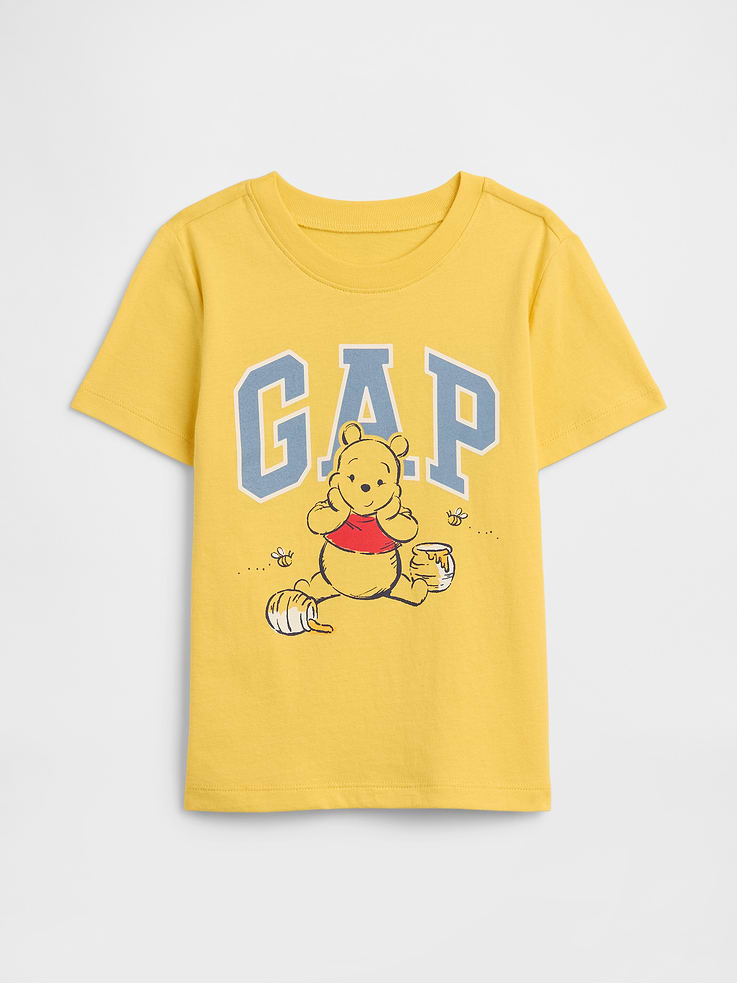 Image 1 of 3, These characters make every day more special., Soft jersey knit., Short sleeves., Crewneck., Gap logo with graphic at front., This product was made in a factory that invests in gender equity and women’s empowerment through RISE. Learn more at, Product #1175015