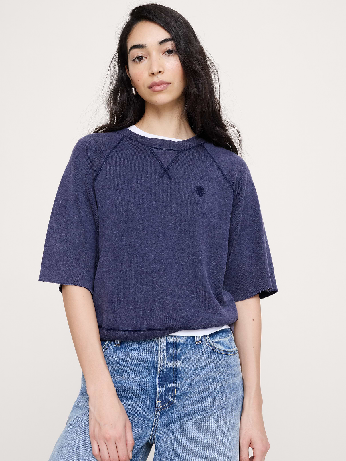 Garment Dye Sweatshirt Tee
