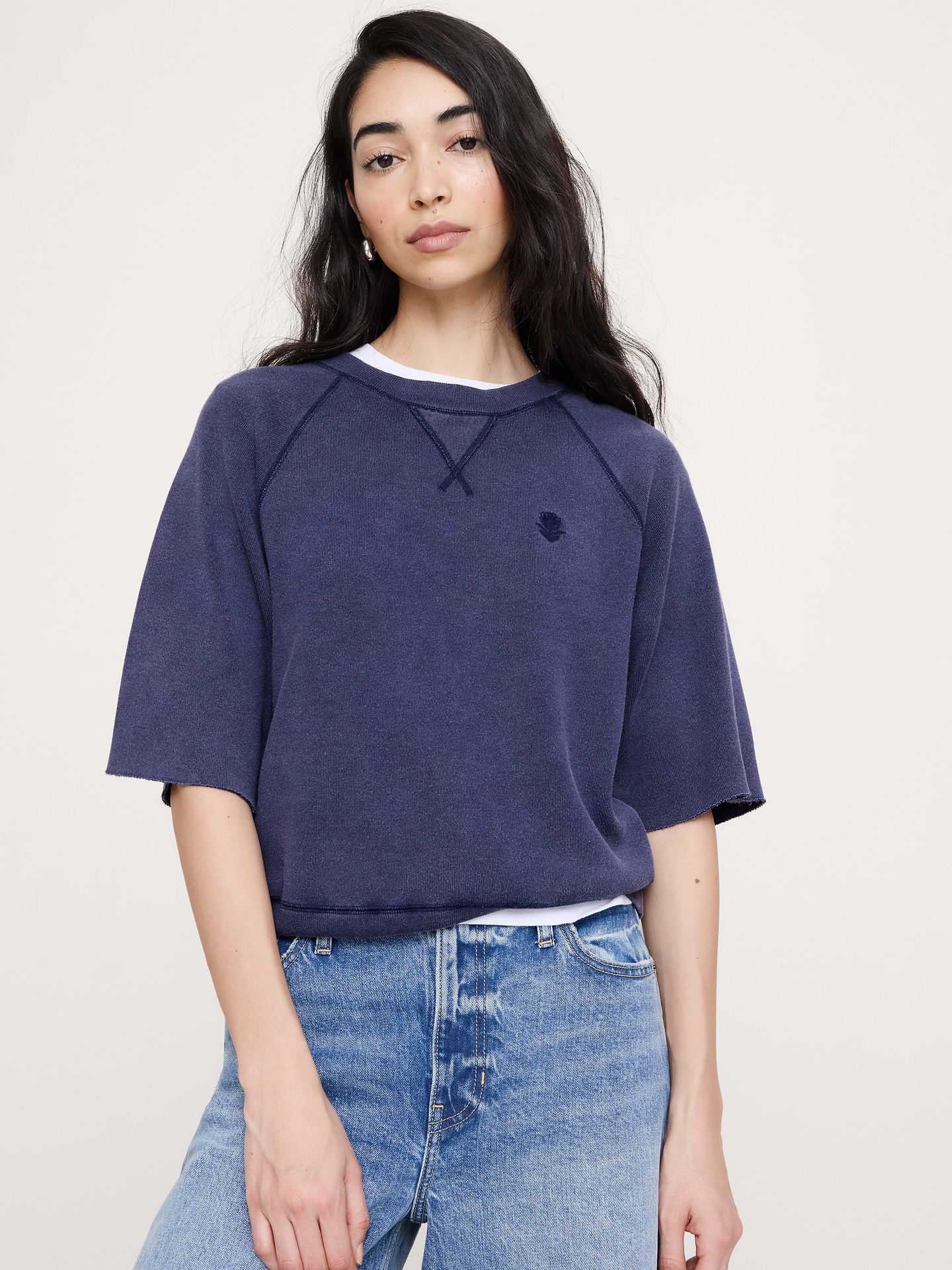 Image number 1 showing, Garment Dye Sweatshirt Tee