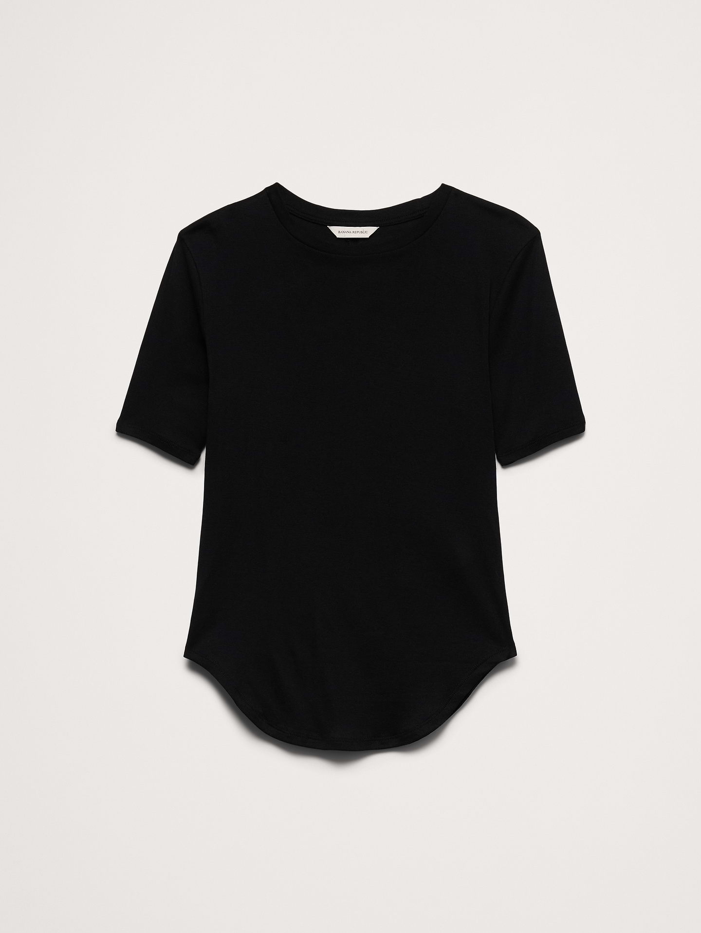 L'image numéro 4 présente T-shirt à manches aux coudes en coton léger