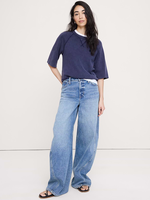 Garment Dye Sweatshirt Tee